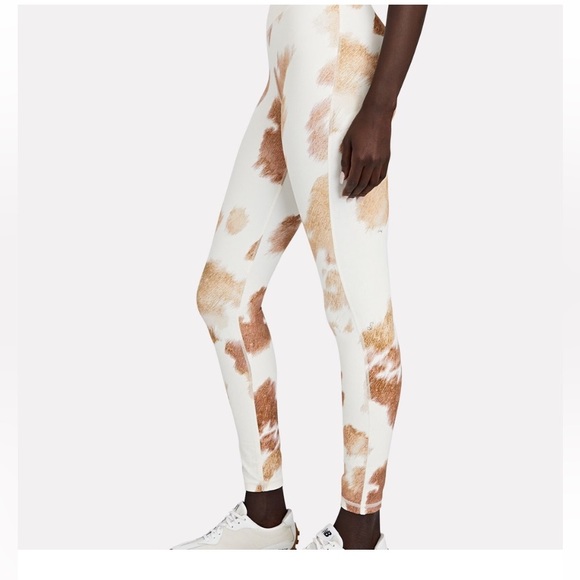 NWOT Weworewhat v shape animal cow print beige multi leggings size small - Picture 4 of 7